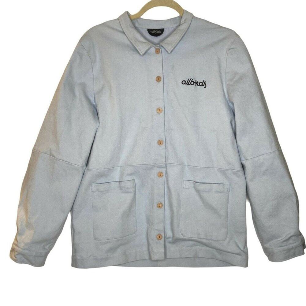 ACF x Allbirds Light Blue Button Down Chore Coat Jacket size medium